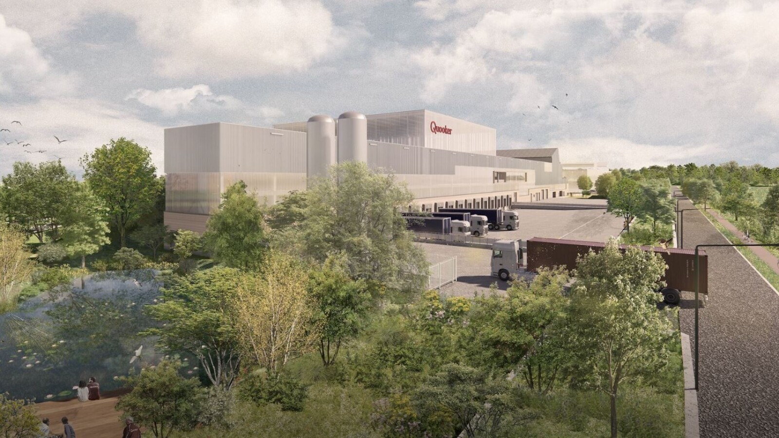 Nieuwbouw klimaatadaptief logistiek centrum Quooker